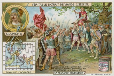 De Herulianen verklaren hun leider Odoaker tot koning van Italië, 476 door European School